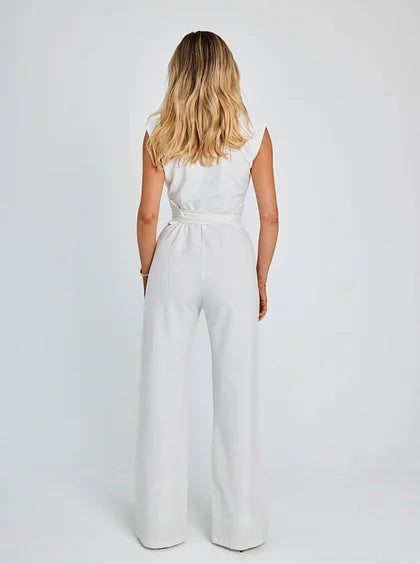 Combinaison sans manches à jambe large pour femme