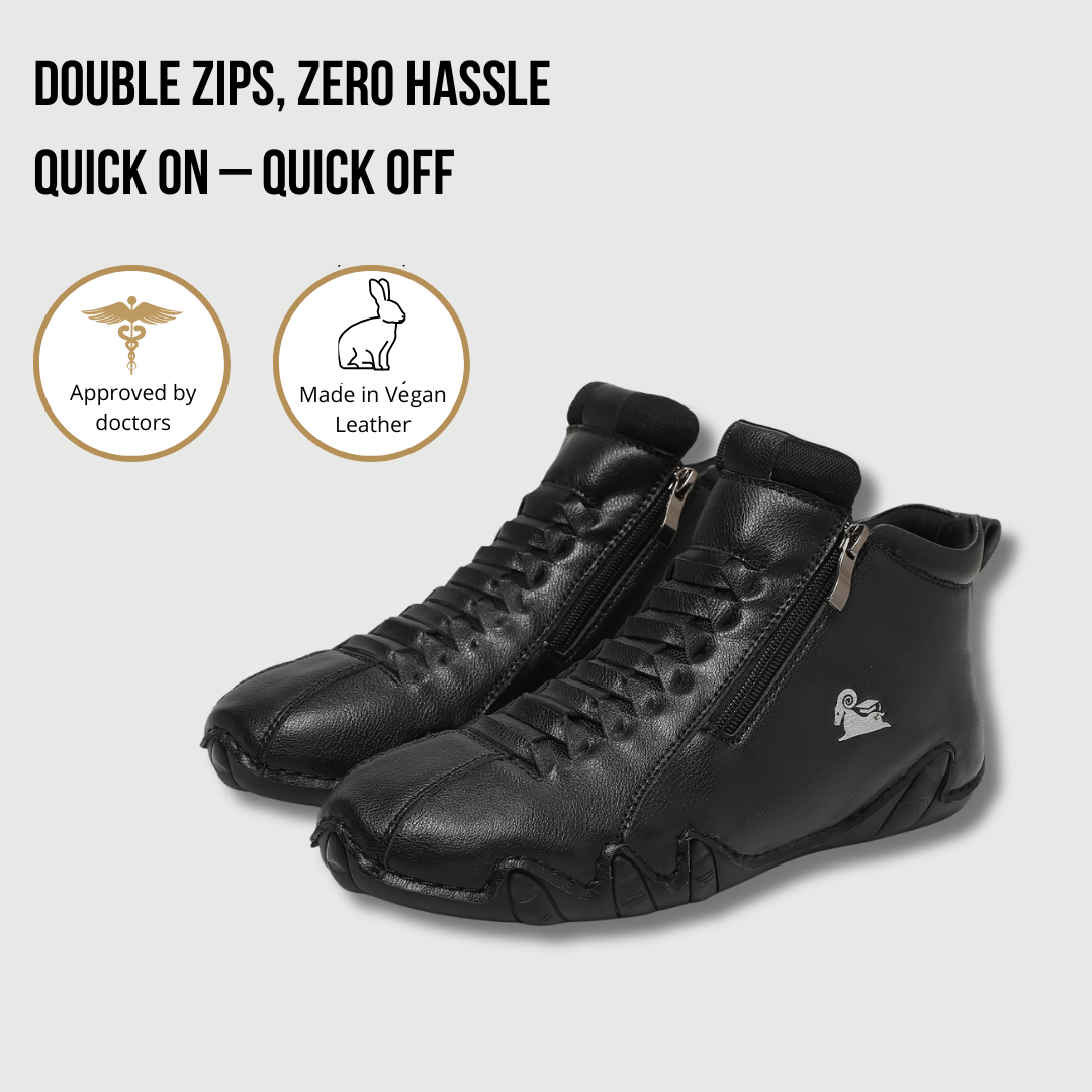 VogBeck 2.0 – Chaussures Orthopédiques Respirantes à Double Zip Confort