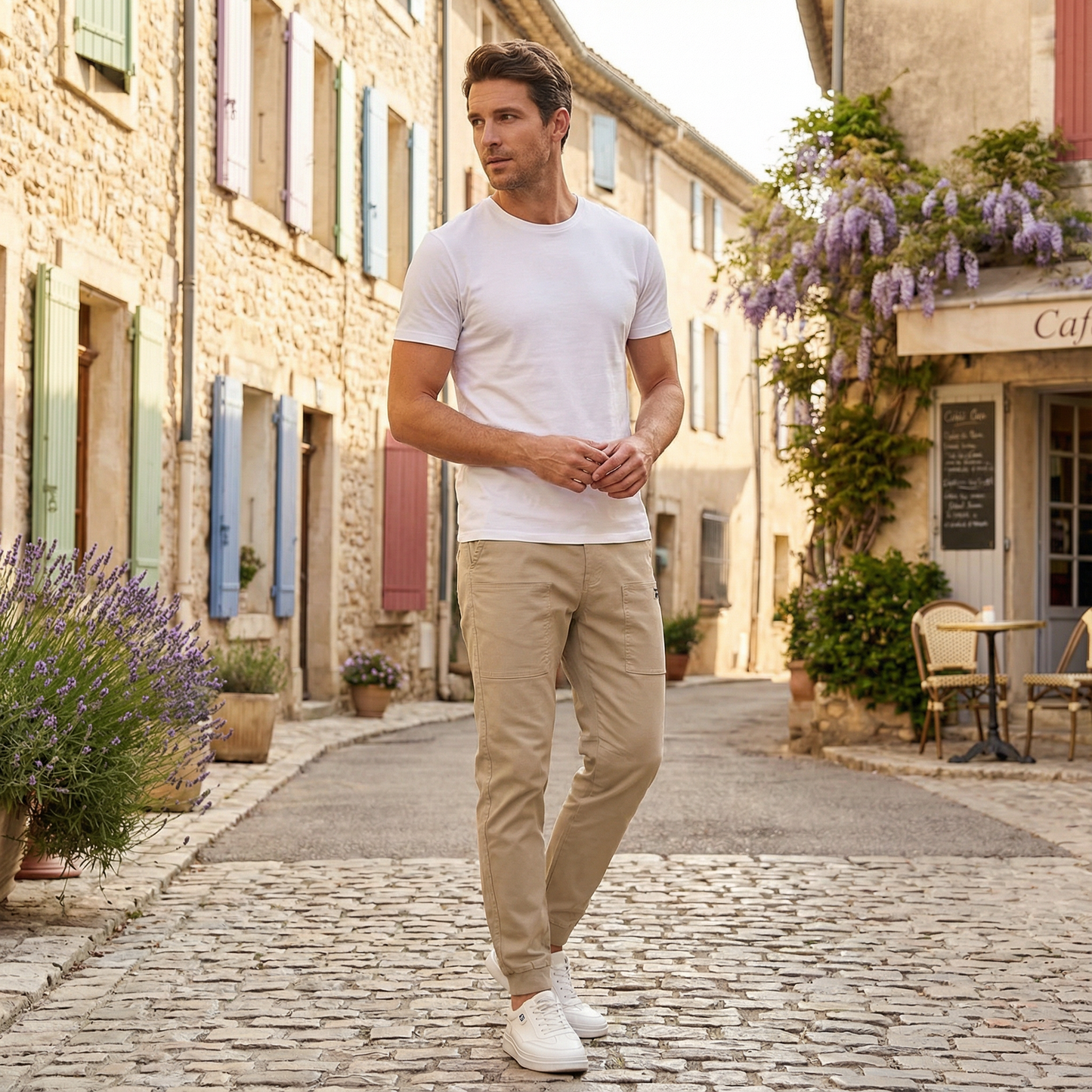 Komfortable og funksjonelle cargo-bukser med flere lommer 